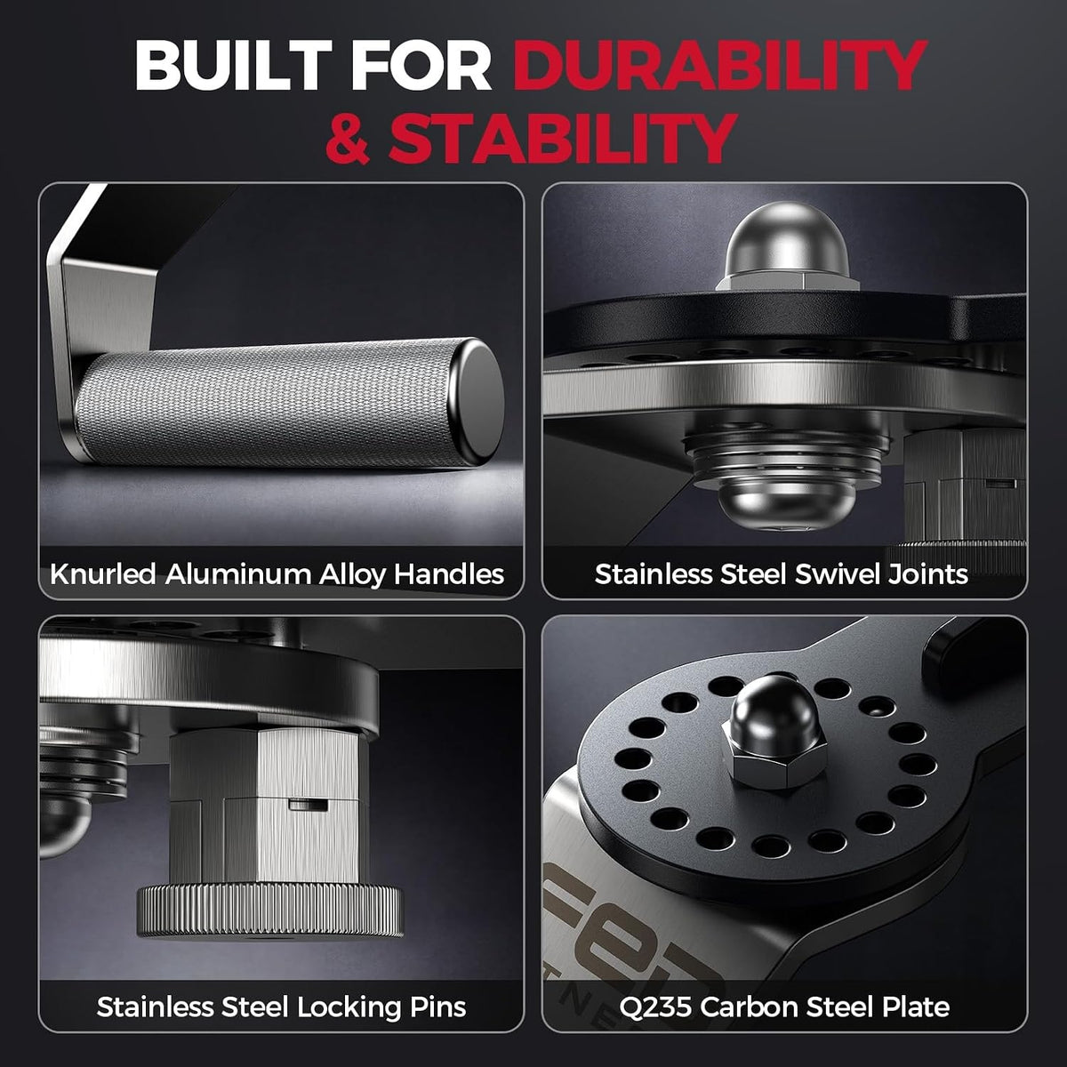 fed fitness 360° LAT Pull Down Bar, Cable Attachments for Gym | 360° rotation, 16 lockable angles, 1000 lb capacity, cable pulldowns, rows and T-bar training