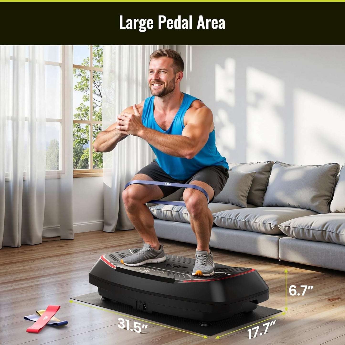 FLYBIRD Vibration Plate Exercise Machine, Adjustable Speed High Intensity Vibration for Muscle Toning Weight Loss Lymphatic Drainage, Full Body Workout Vibration Plate