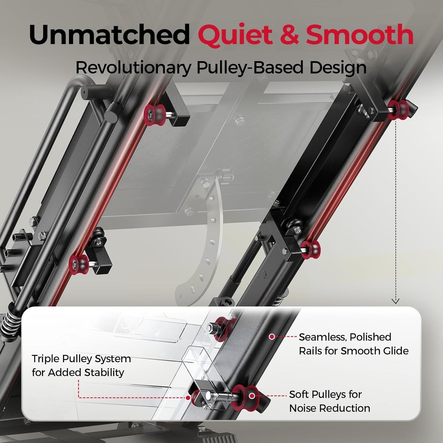 FEIERDUN 3‑in‑1 Leg Press Hack Squat Machine with Stretch Board – Adjustable Leg Press Machine