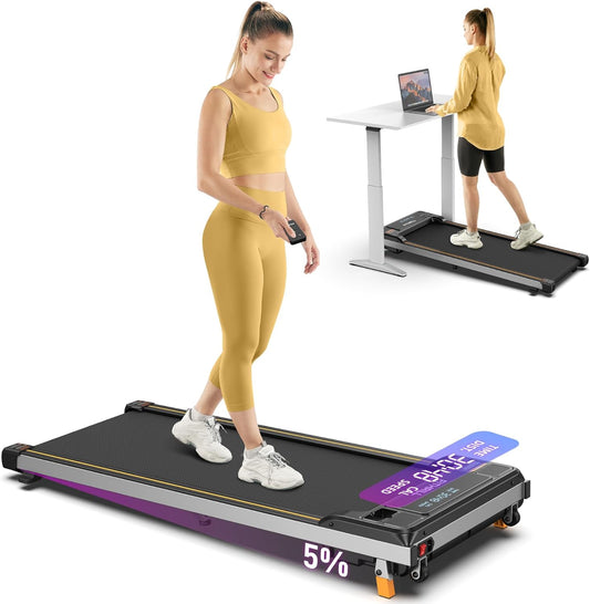 Walking Pad Treadmill with Incline, 2.5 HP Under Desk Treadmill for Home Office Small Spaces, 3 in 1 Walking pad with Handle bar
