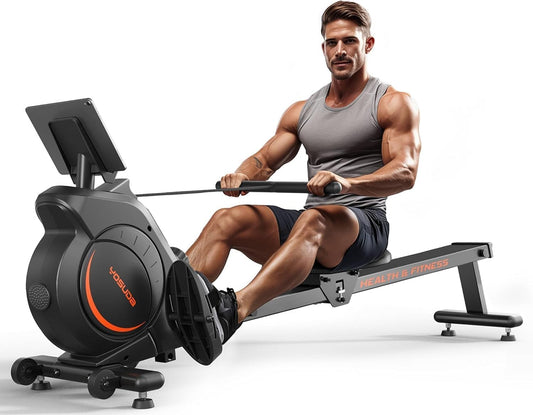 YOSUDA Magnetic/Water Rowing Machine 350 LB Weight Capacity - Rower Machine for Home Use with Bluetooth, App Supported