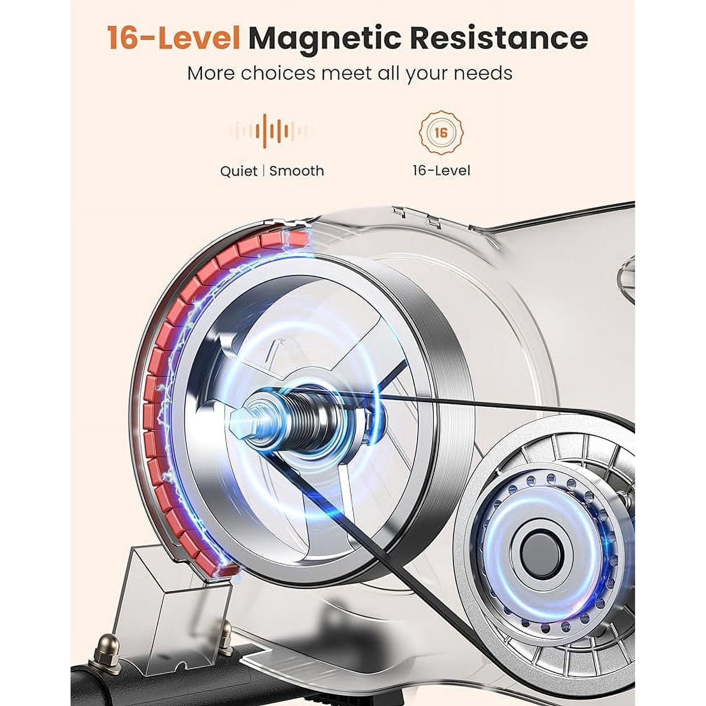 YOSUDA Under Desk Bike Pedal Exerciser - Magnetic Mini Exercise Bike