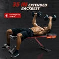 FLYBIRD Adjustable Weight Bench Fits up to 6'5'', 750LBS Capacity for Full Body Workout, 27LBS Sturdy Foldable Bench Press for Home Gym, 5X Stable Lifting Bench Incline Decline Flat Dumbbell Exercise