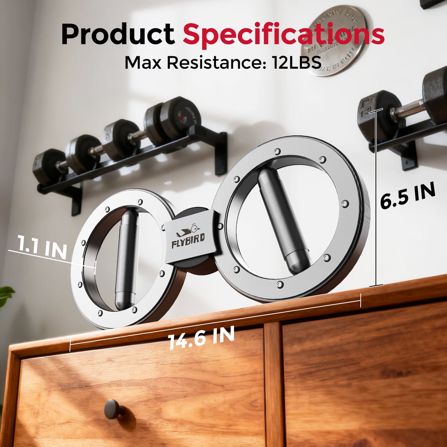 FLYBIRD Burn Machine Arm Exercise Equipment with 12LB Adjustable Resistance