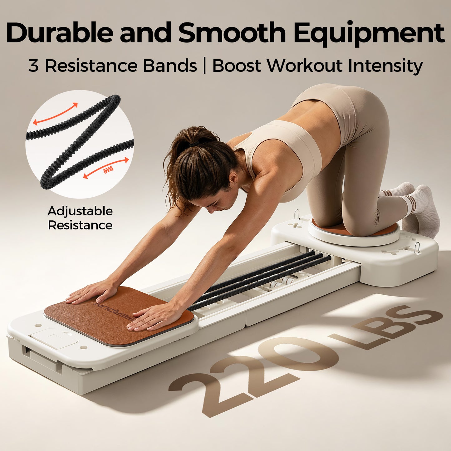 FED FITNESS Pilates Reformer Machine with Springs, Pilates Machines for Home Use and Studio, Pilates Equipment with Sitting Box, Jump Board and Accessories