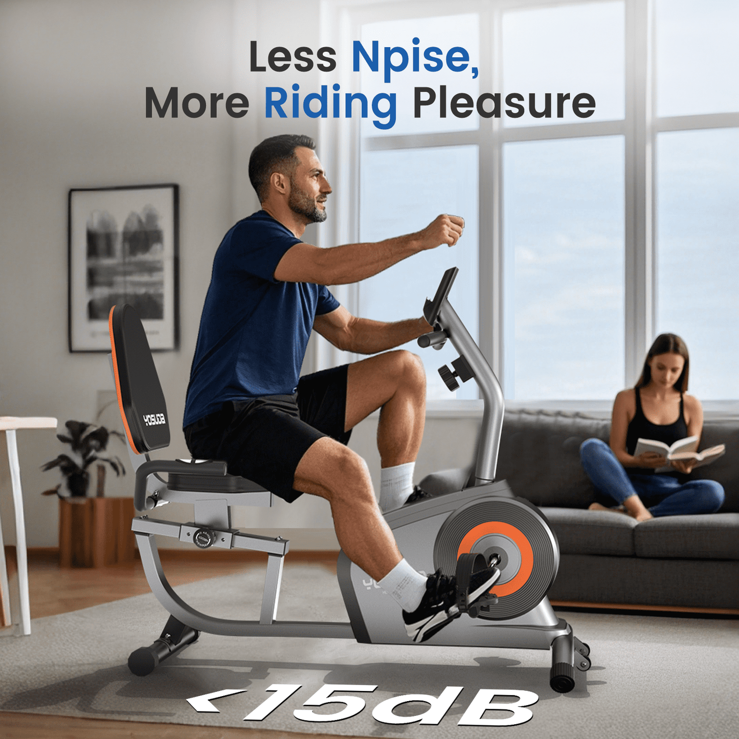 Yosuda Recumbent Exercise Bike for Senior for Home with 350lbs Capacity