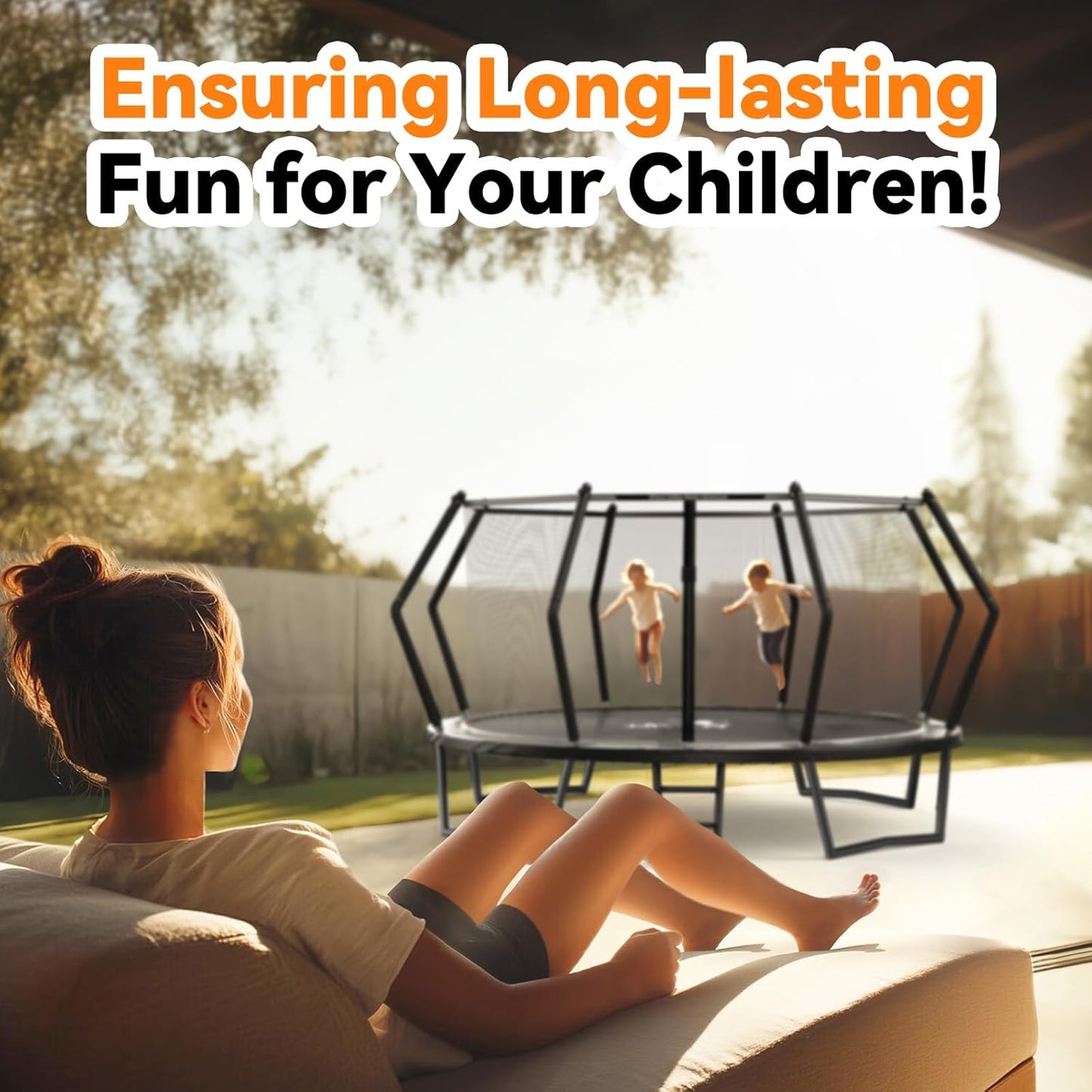 BCAN16FT Trampoline Outdoor with Enclosure for Kids Adults, ASTM Approved, Recreational Trampolines with Ladder for Kids-2025