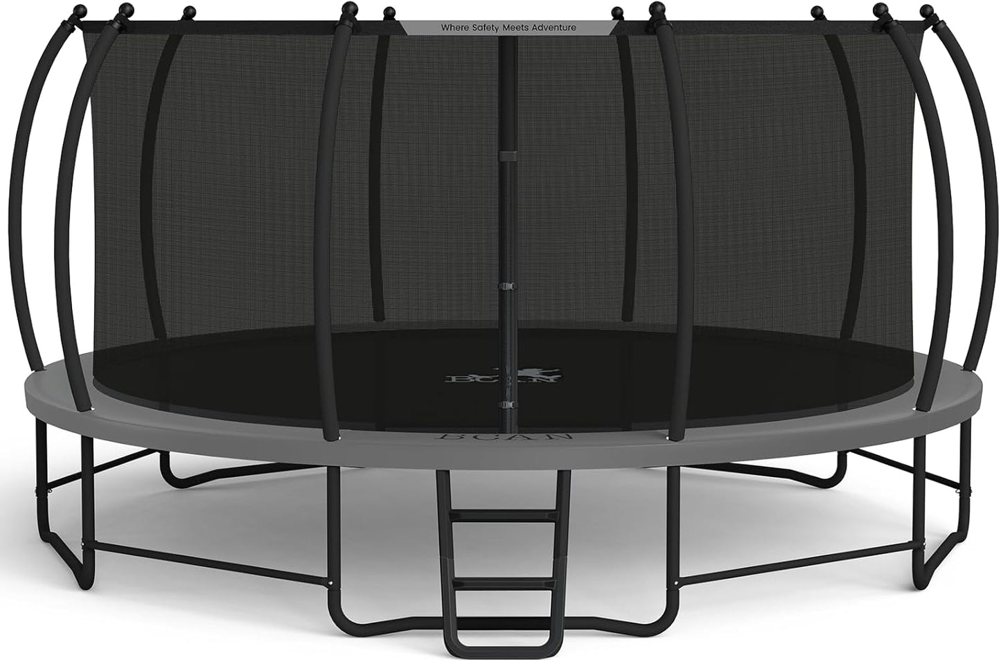 BCAN 16FT Recreational Trampoline with Enclosure for Kids Adults, ASTM Approved, Outdoor Trampolines with Ladder for Kids