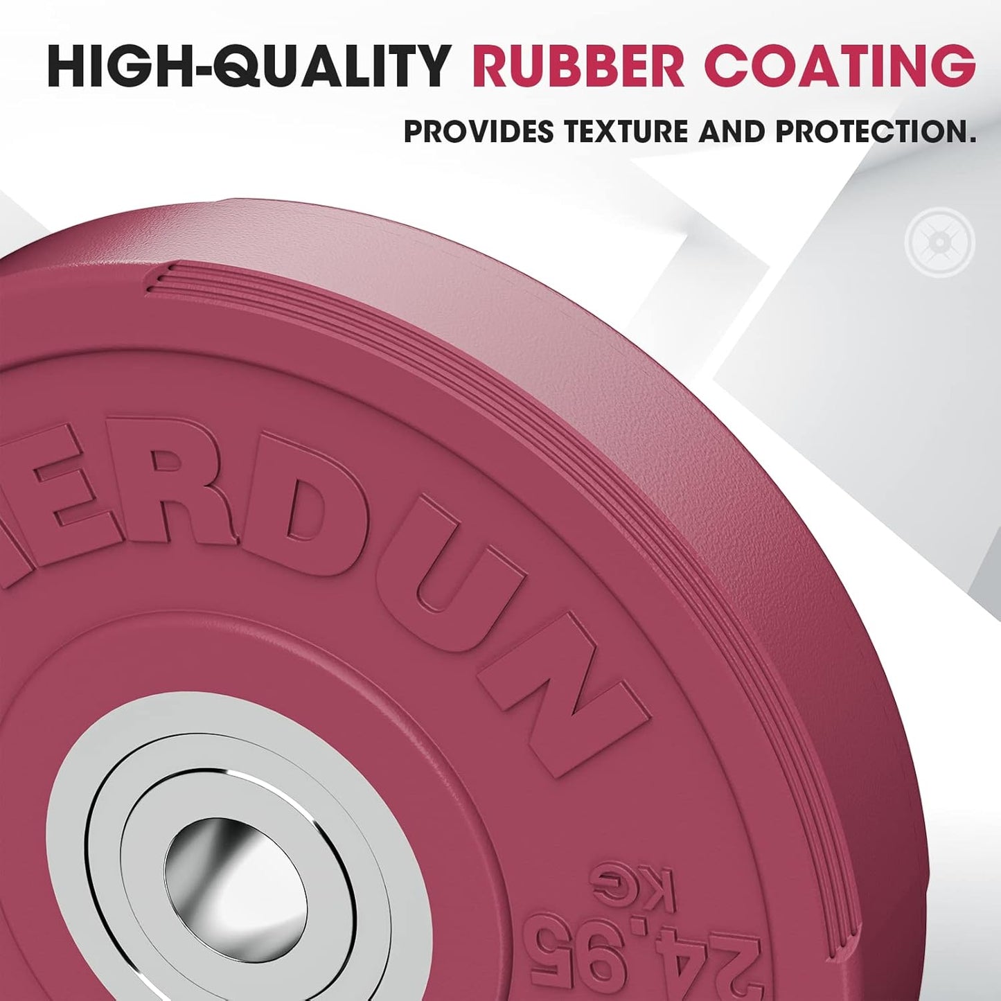 FEIERDUN 2" Color Olympic Bumper Plate Weight Plate for Strength Training - 100% Virgin Rubber