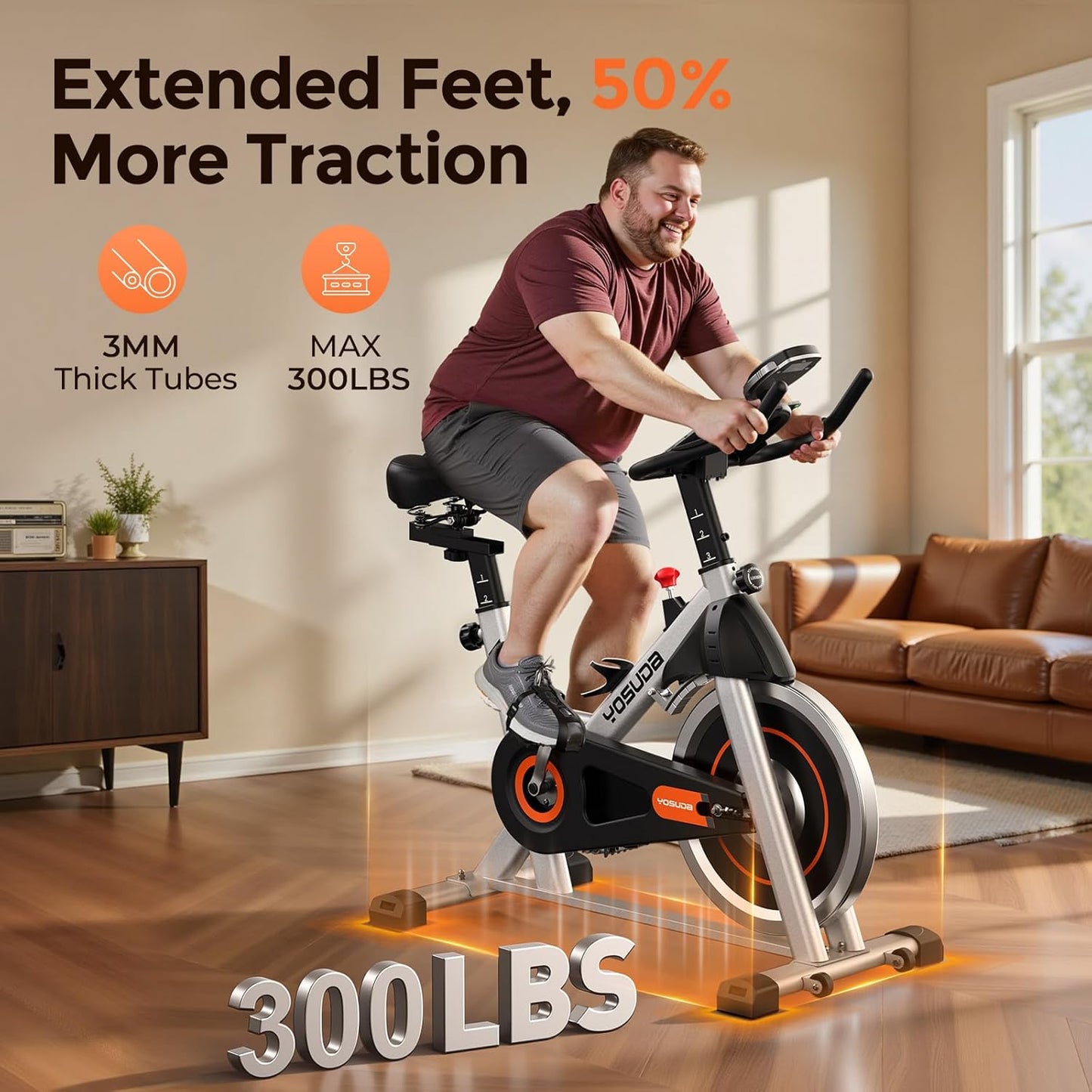 YOSUDA Magnetic Exercise Bike, Stationary Bike for Home with Exclusive App
