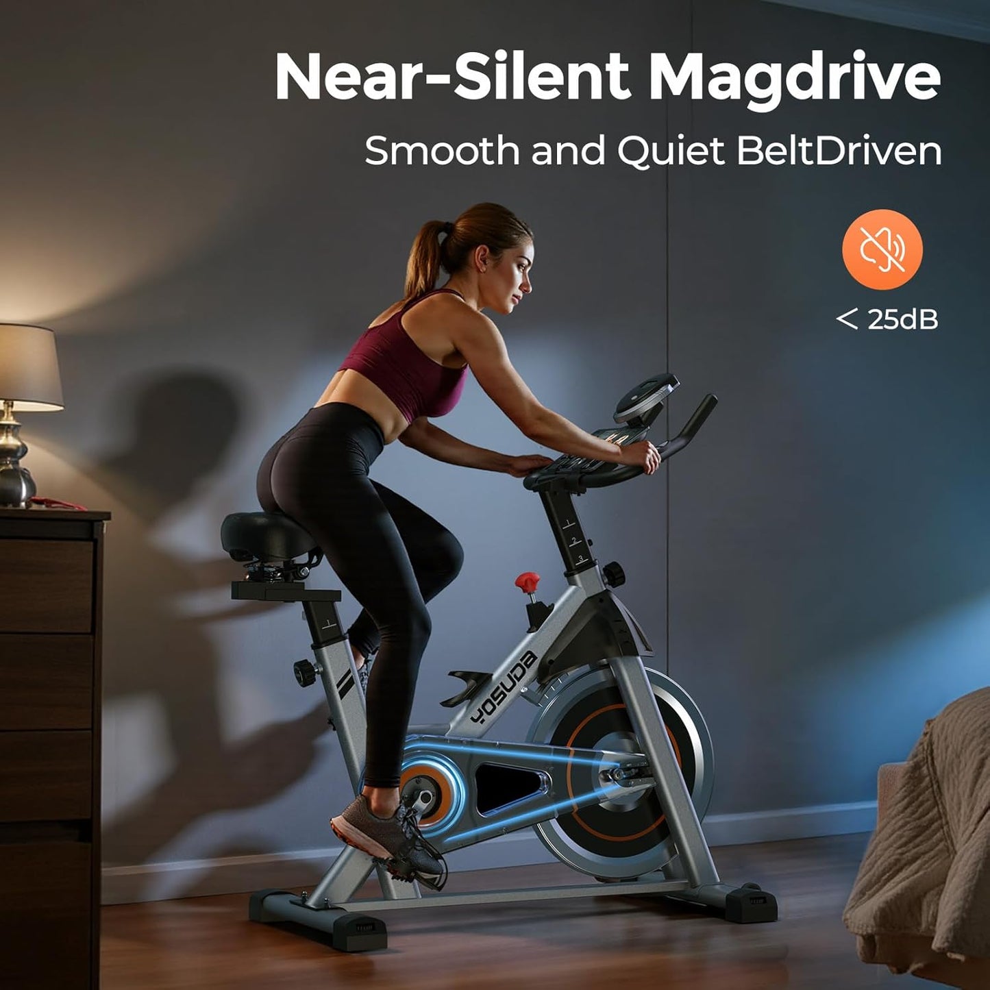 YOSUDA Magnetic Exercise Bike, Stationary Bike for Home with Exclusive App