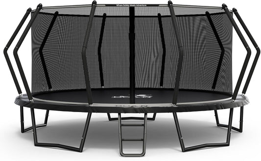 BCAN16FT Trampoline Outdoor with Enclosure for Kids Adults, ASTM Approved, Recreational Trampolines with Ladder for Kids-2025