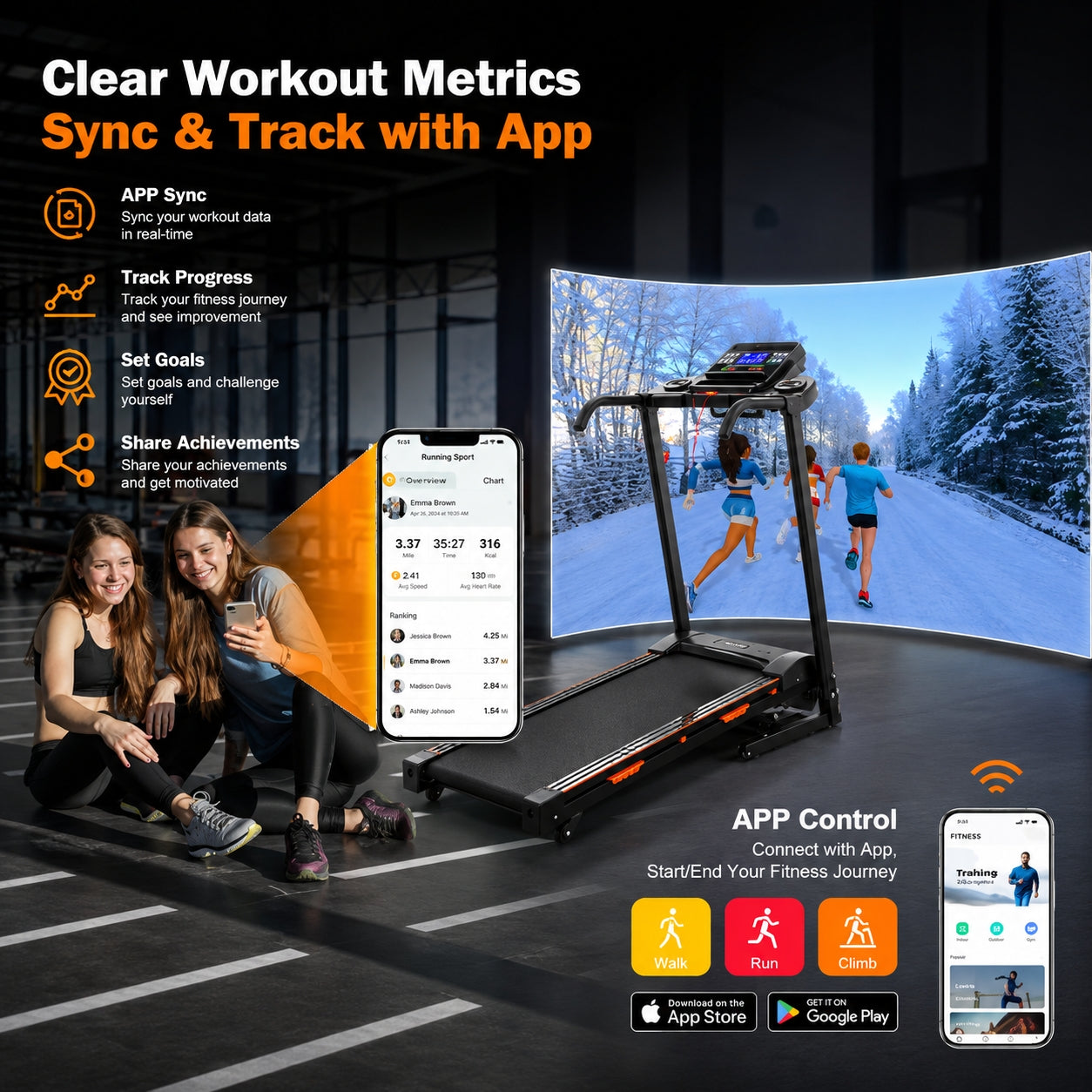 FED FITNESS 15% Auto Incline Treadmills 400LBS Heavy Duty Capacity 3.25HP Folding Electric Treadmill Up to 8.5 MPH Speed for Home Office Fitness