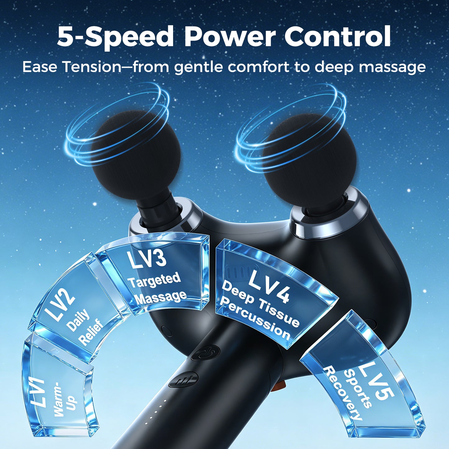 FED FITNESS Massage Gun, Deep Tissue Back Massage for Athletes for Pain Relief