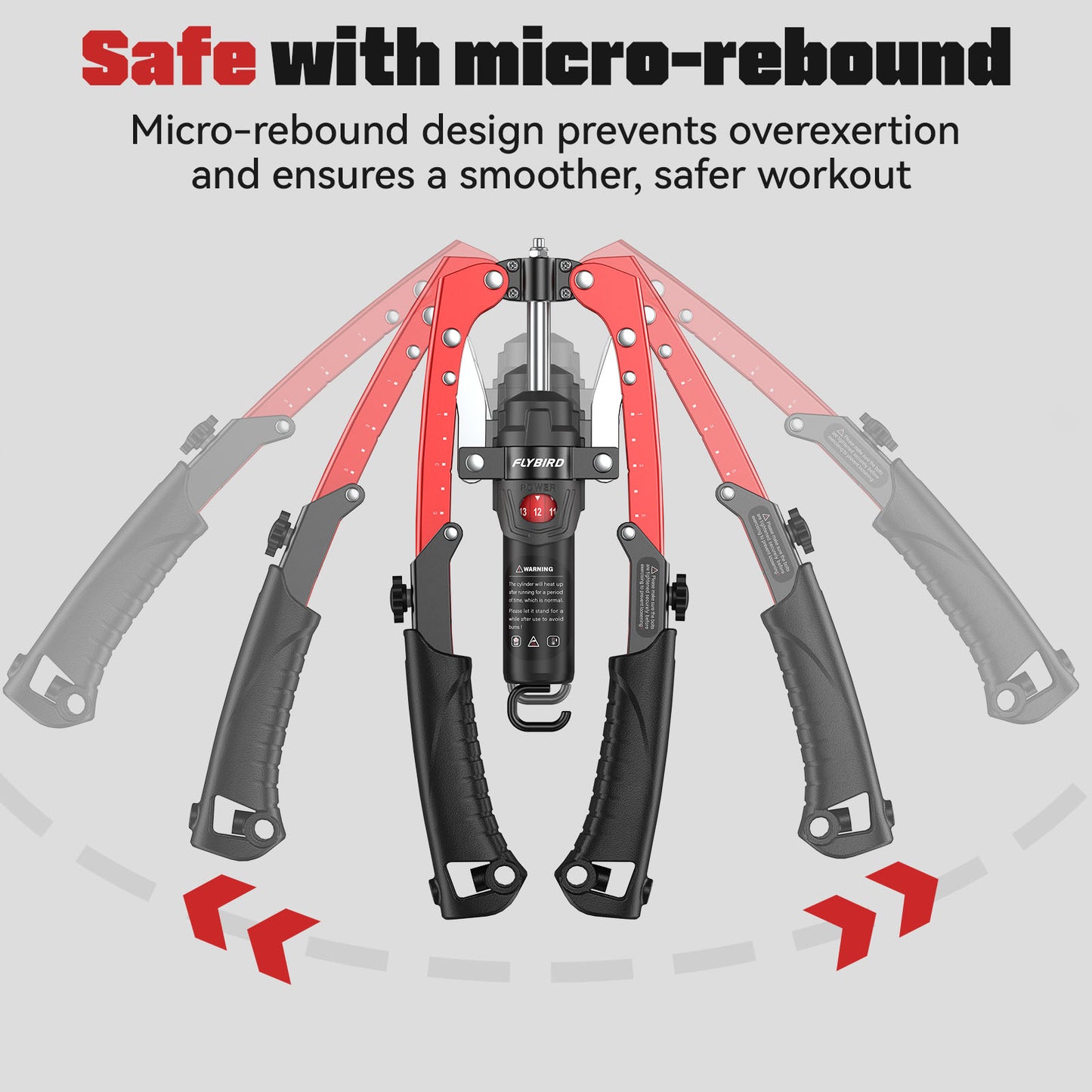 All-in-one YOSUDA Chest Trainer: Hydraulic Power Chest Press (22-440lbs), Arm Twister, and Ab Roller Wheel. Includes Backpack & Pad.