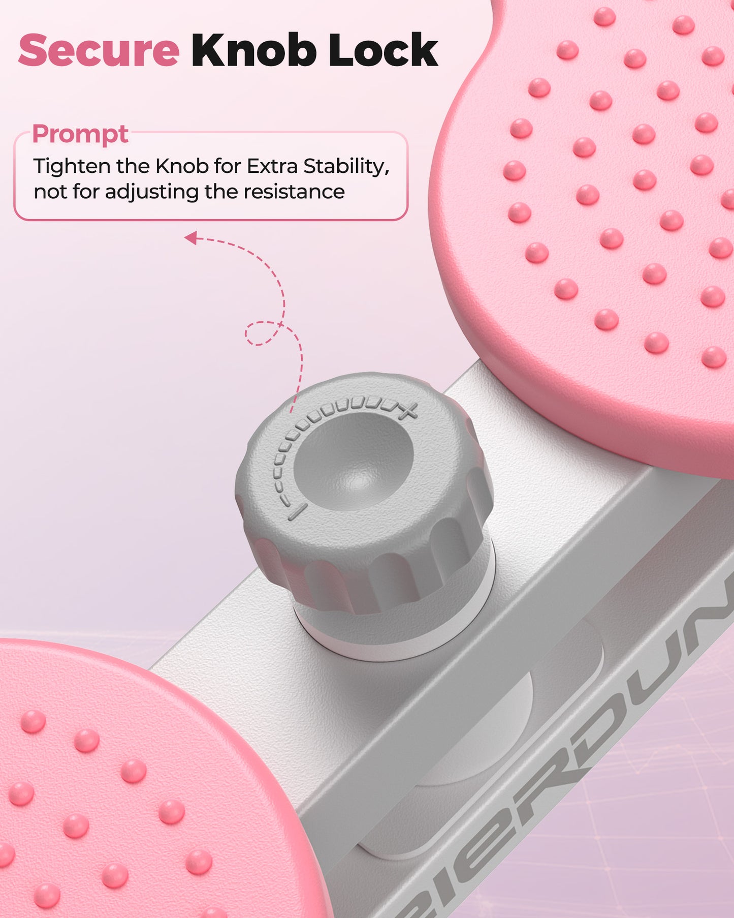 Feierdun Exercise Twist Boards for Home Workout,Waist Twister Machine Exercise,Balance Board for Weight Loss (Pink)