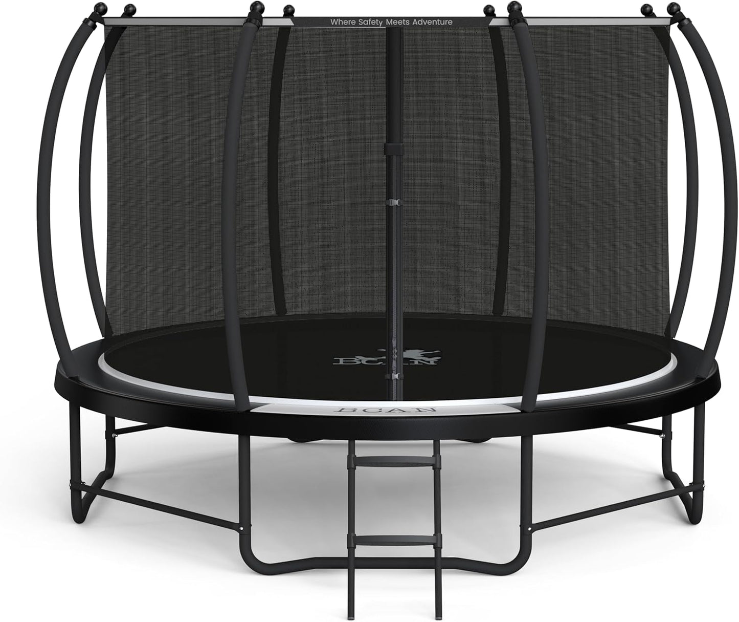 BCAN Recreational Trampoline with Enclosure for Kids Adults, ASTM Approved, Outdoor Trampolines with Ladder for Kids