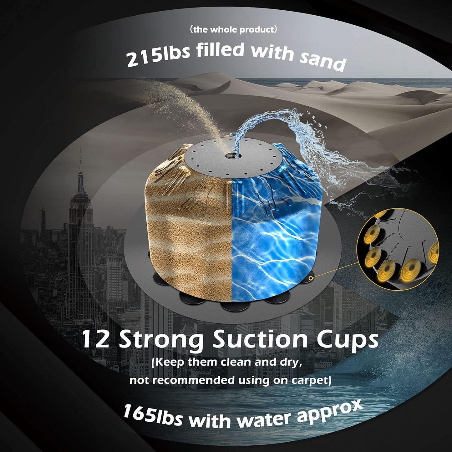 FITVEN Freestanding Punching Bag with Boxing Gloves Heavy Boxing Bag with Suction Cup Base - Men Stand Kickboxing Bag