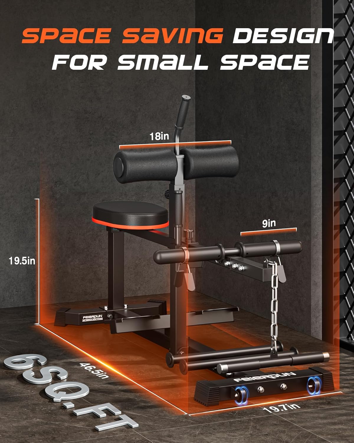 Feierdun Adjustable Seated Calf Raise Machine with Band Pegs and Bicep Curl Handle for Leg Training and Exercise - Home Gym Equipment