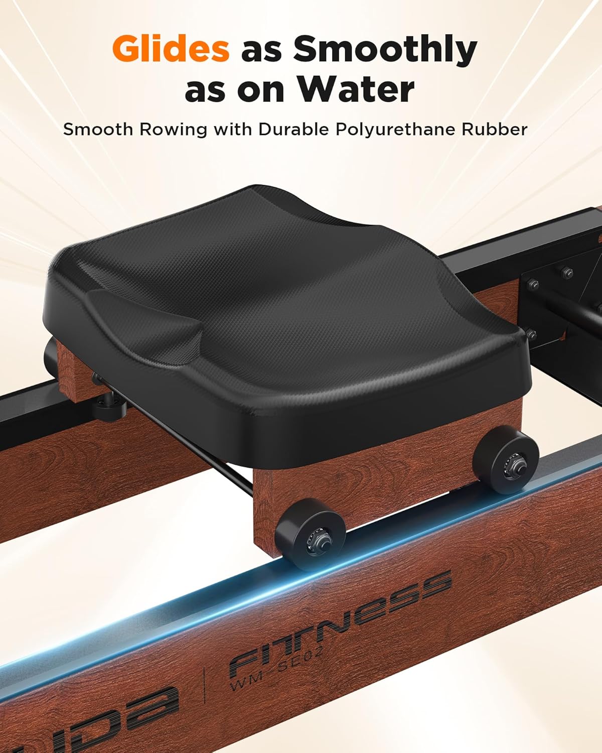 YOSUDA Water Rowing Machines for Home Use- Foldable Rower Machine 400LBS Weight Capacity with Dedicated Monitor & Bluetooth APP, Comfortable Seat