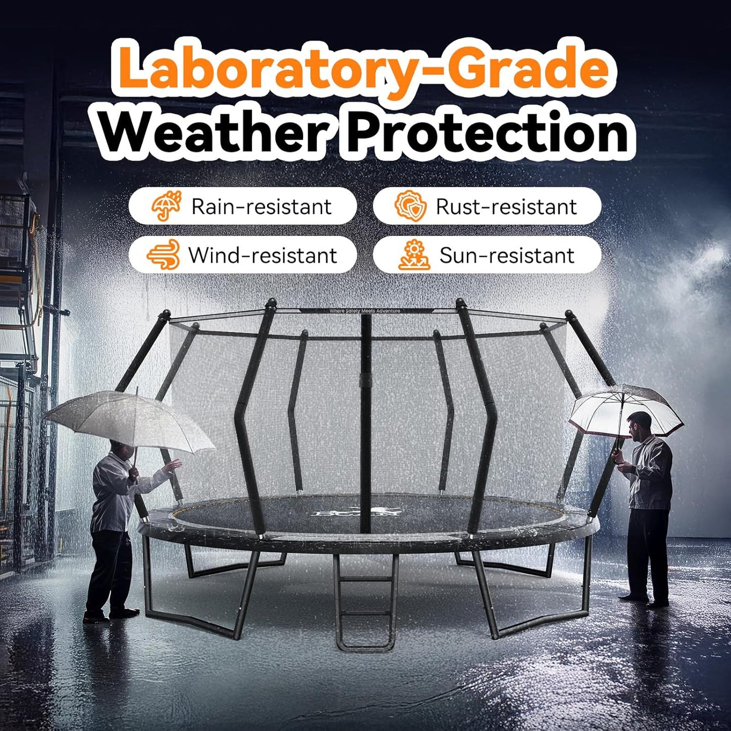 BCAN16FT Trampoline Outdoor with Enclosure for Kids Adults, ASTM Approved, Recreational Trampolines with Ladder for Kids-2025
