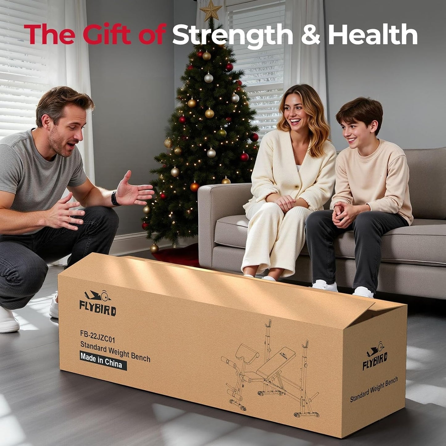 FLYBIRD Standard Weight Bench with Preacher Curl, Leg Developer