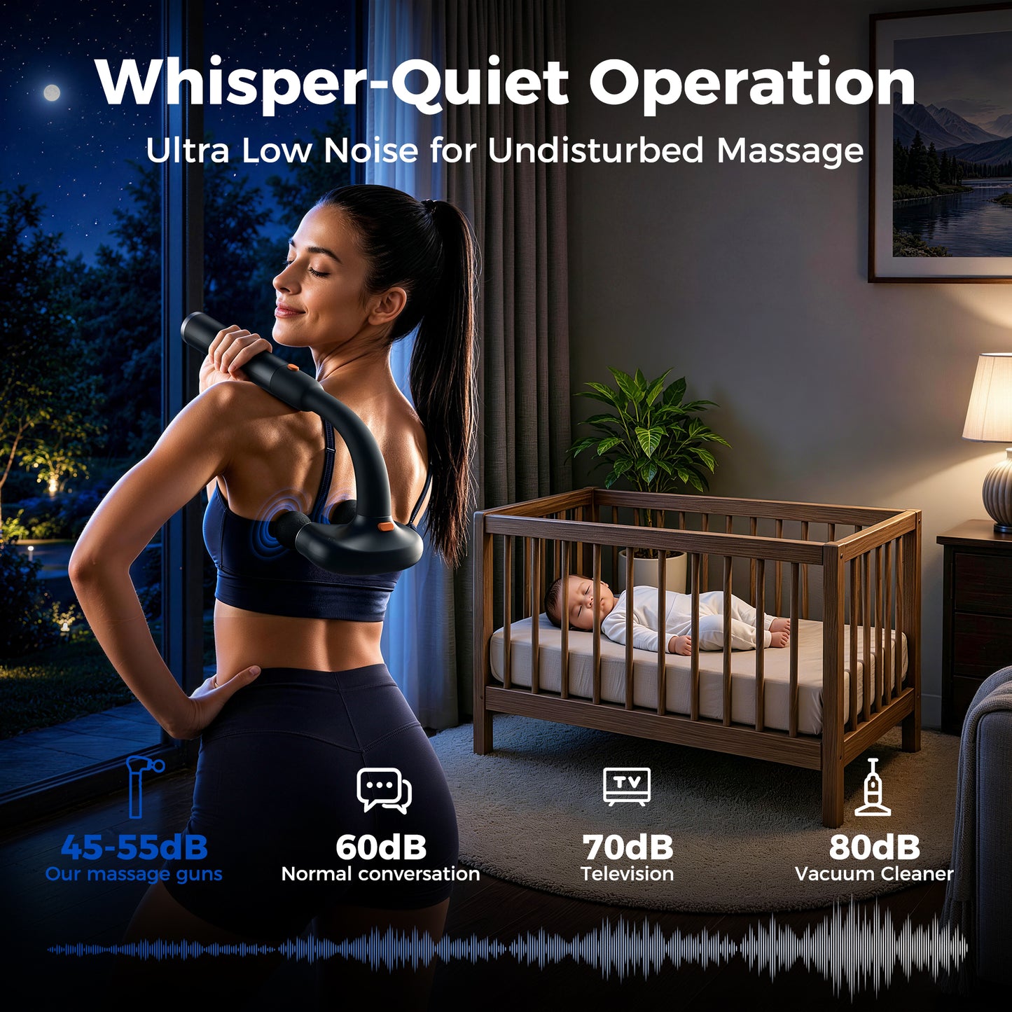 FED FITNESS Massage Gun, Deep Tissue Back Massage for Athletes for Pain Relief