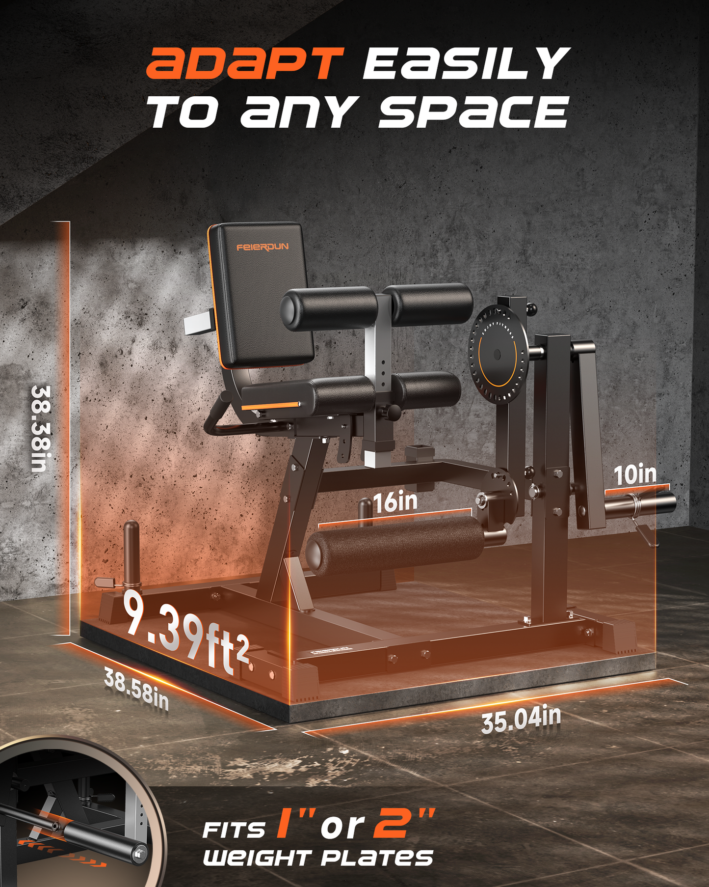 FEIERDUN 3-in-1 Leg Extension Curl Machine, Leg Extension Machine for Lower Body Workouts, Adjustable Leg Curl Machine with Exercise Bench