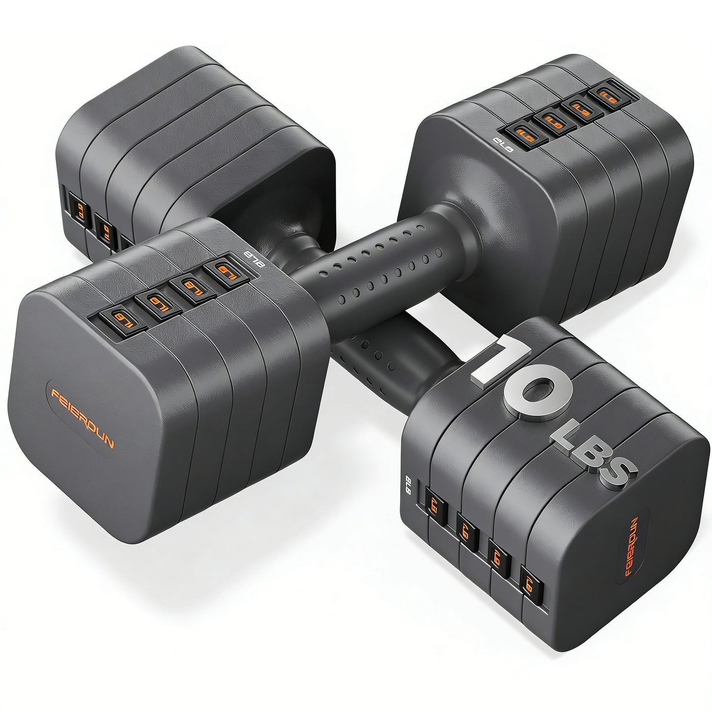 FEIERDUN 5-in-1 Adjustable Dumbbell Set of 2, 20LBS/10LBS Hand Weights for Women, 1s-Adjust Dual-Stable Dumbbell Set for Women Home Gym & Outdoor (Copy)