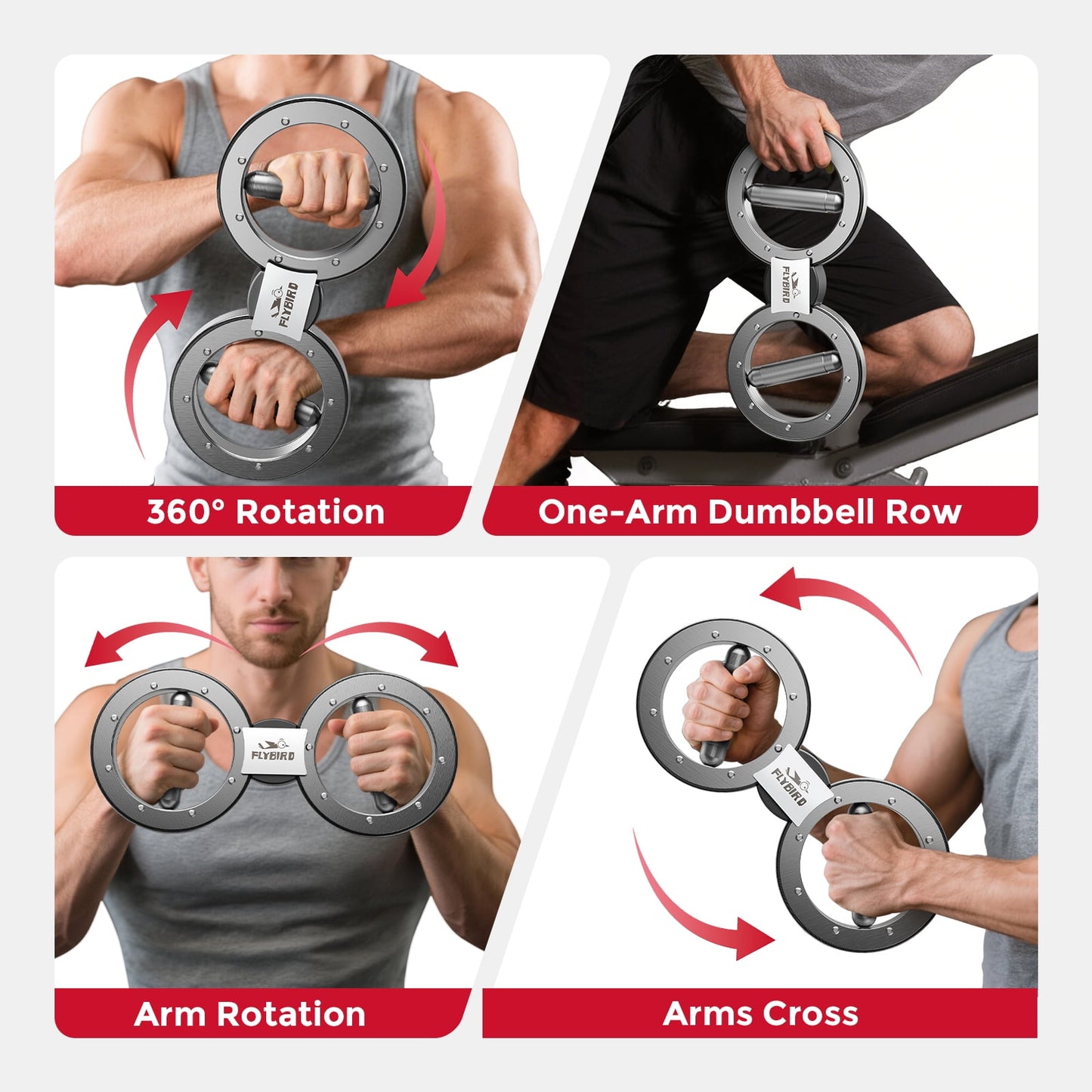 FLYBIRD Burn Machine Arm Exercise Equipment with 12LB Adjustable Resistance