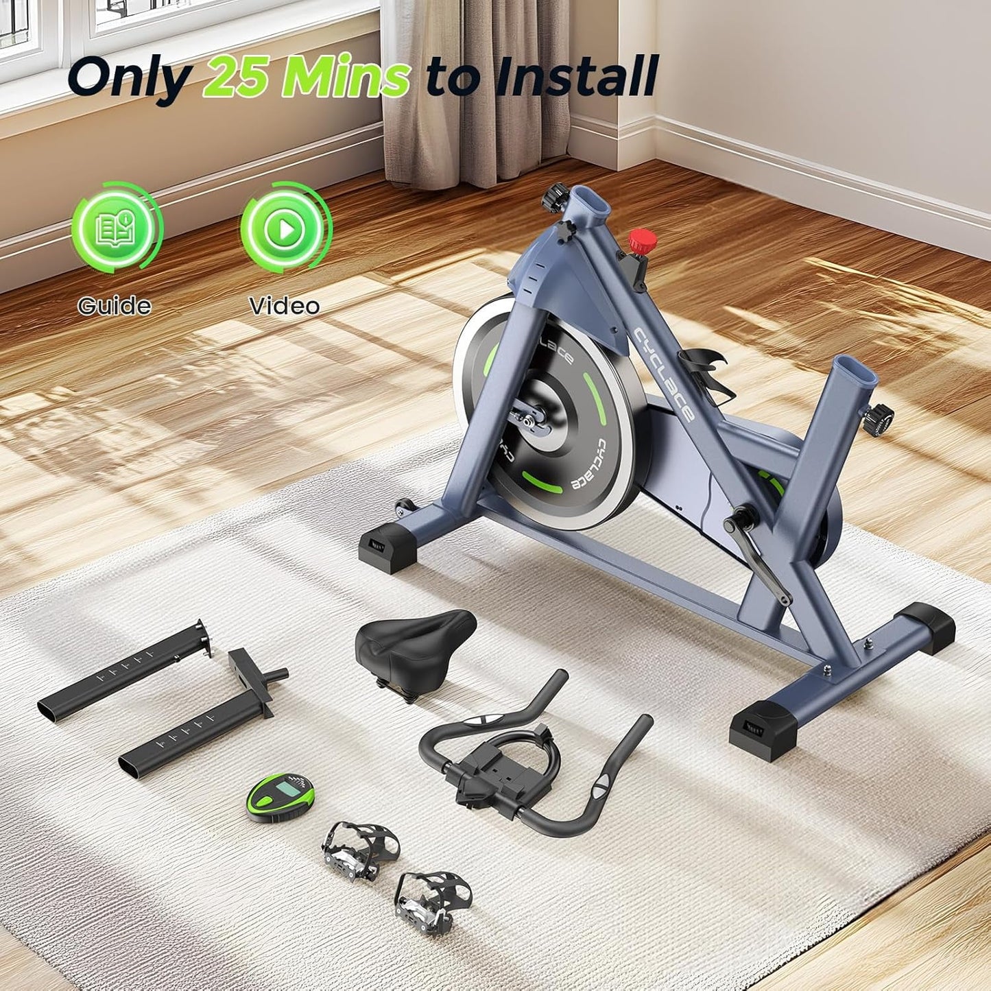 YOSUDA Exercise Bike, Indoor Cycling Bike Stationary, 300lbs Weight Capacity