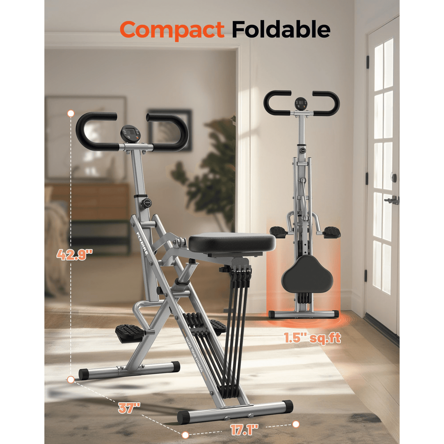 FLYBIRD Foldable Squat Machine for Home Workout