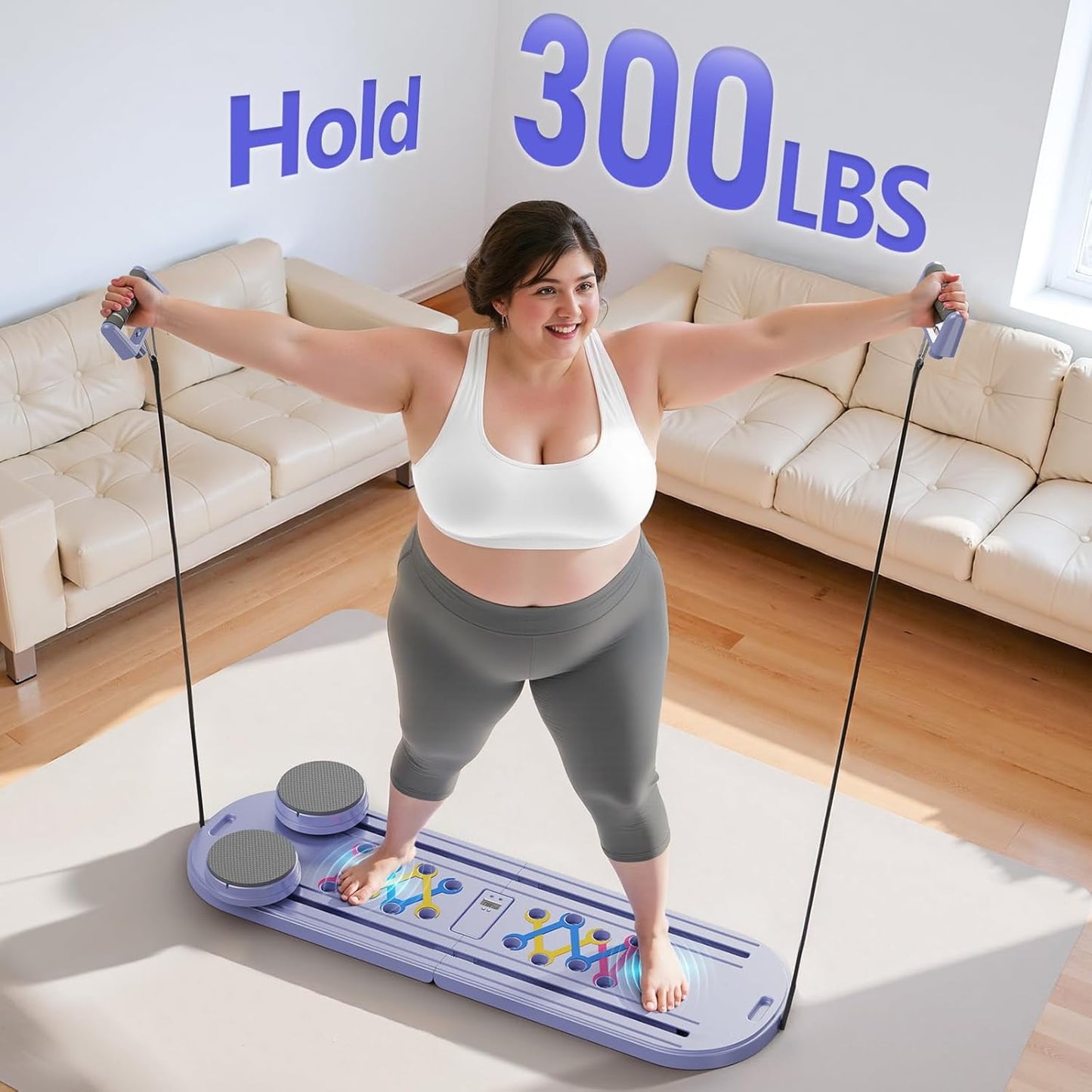 Multifunctional Fitness Board With Automatic Rebound, Core Training Ab Roller, Foldable Workout Machines - Full Body Workout Equipment, Home Pilates