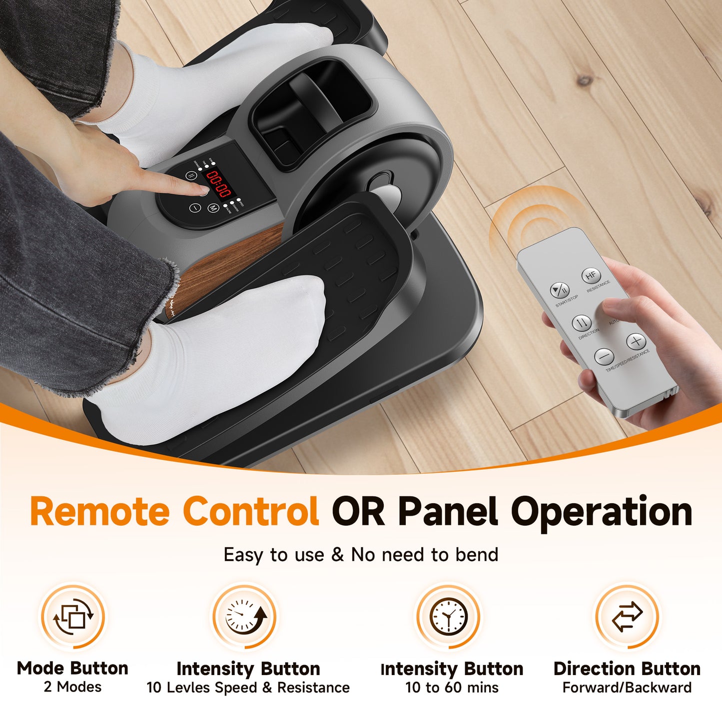 YOSUDA Under Desk Elliptical Machine,  Elliptical Leg Exerciser Portable Electric Seated Pedal Exerciser