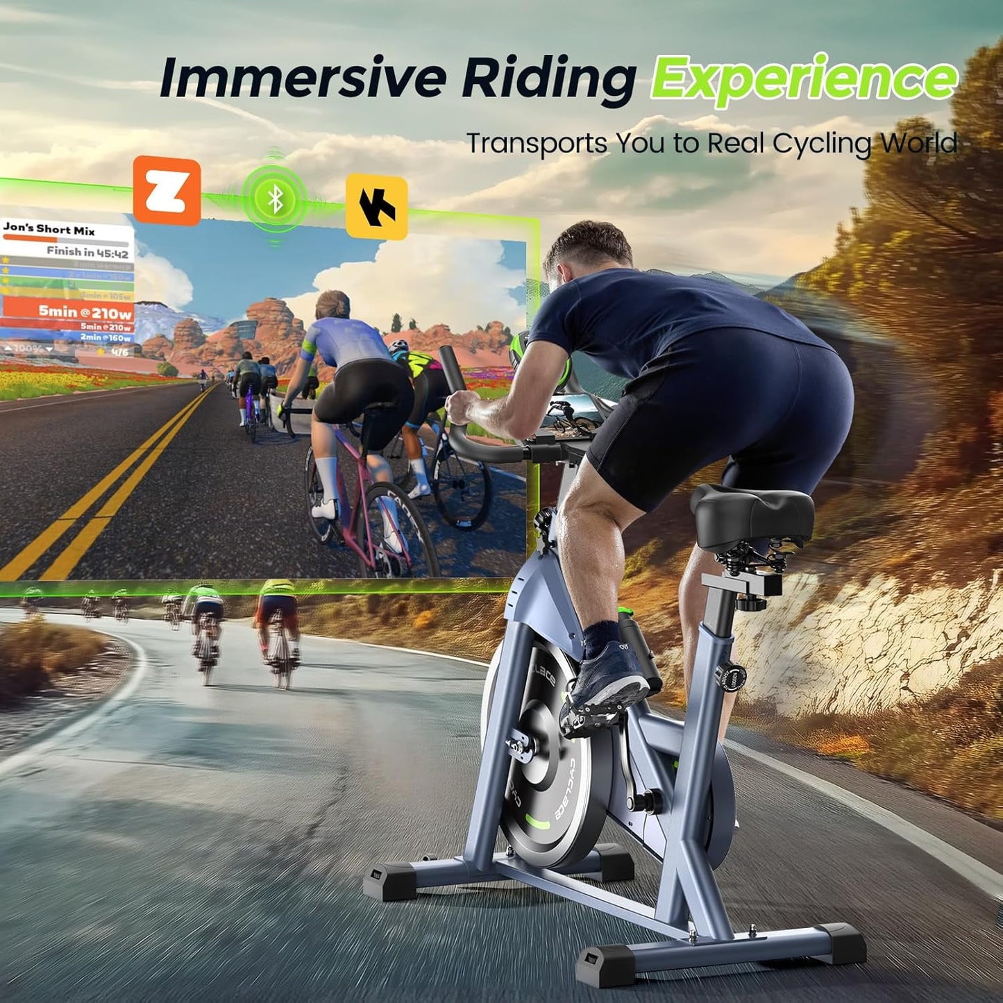 YOSUDA Exercise Bike, Indoor Cycling Bike Stationary, 300lbs Weight Capacity