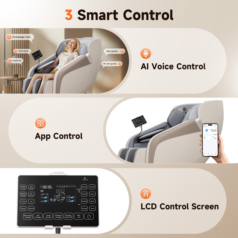 KOLIGEY 3D Full Body Massage Chair With Air Bags, Foot Massage, Heat Therapy, Shiatsu Recliner