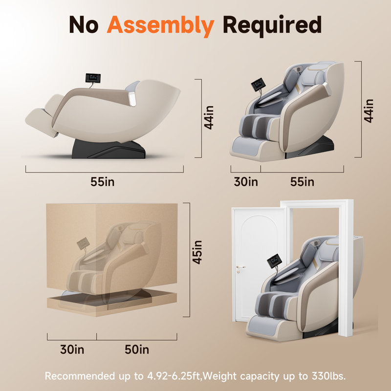 KOLIGEY 3D Full Body Massage Chair With Air Bags, Foot Massage, Heat Therapy, Shiatsu Recliner