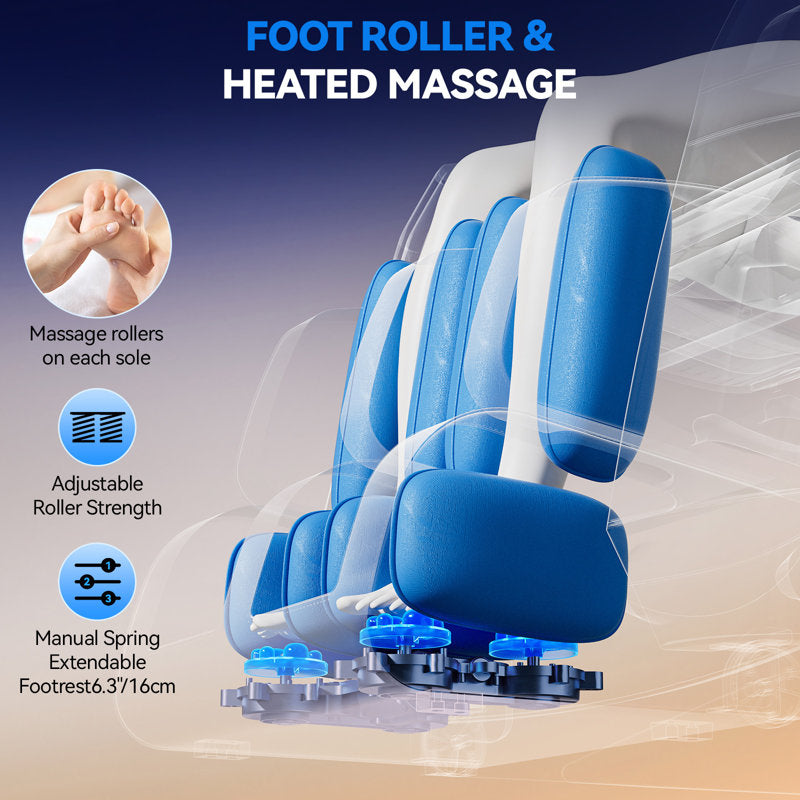KOLIGEY 3D Full Body Massage Chair With Air Bags, Foot Massage, Heat Therapy, Shiatsu Recliner