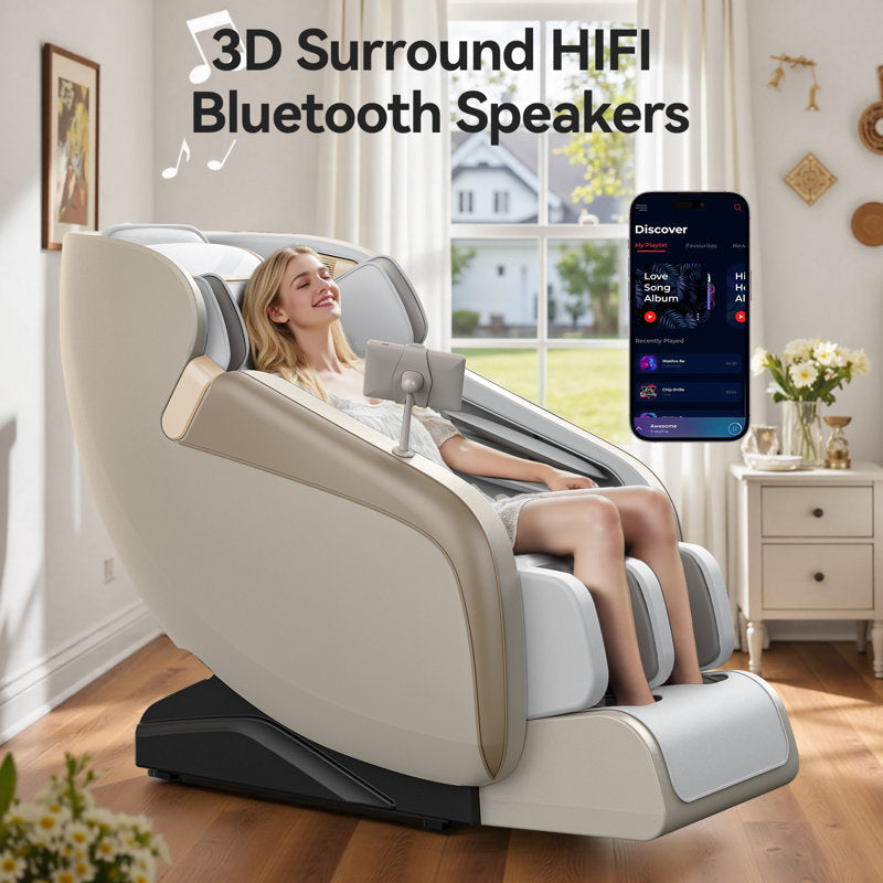 KOLIGEY 3D Full Body Massage Chair With Air Bags, Foot Massage, Heat Therapy, Shiatsu Recliner