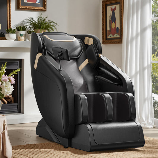 KOLIGEY 3D Full Body Massage Chair With Air Bags, Foot Massage, Heat Therapy, LCD Screen&Voice Control