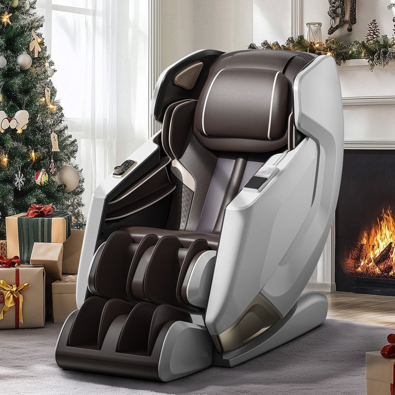 Full Body 4D Massage Chair With Automatic Extended Footrest, SL-Track Zero Gravity Recliner, Full Air Bags, Heat Therapy, Yoga Stretch