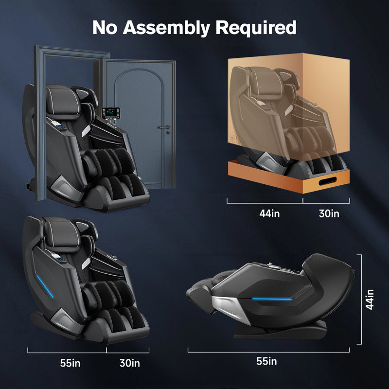 Full Body 4D Massage Chair With Automatic Extended Footrest, SL-Tracity Recliner, Full Air Bags, Heat Therapy