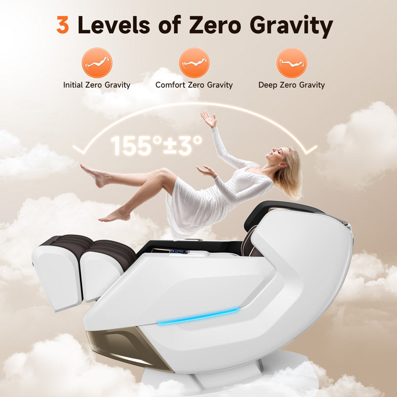 Full Body 4D Massage Chair With Automatic Extended Footrest, SL-Track Zero Gravity Recliner, Full Air Bags, Heat Therapy, Yoga Stretch