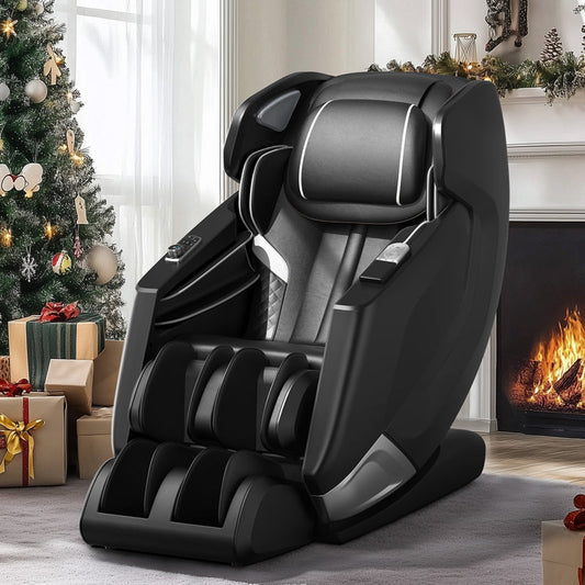 Full Body 4D Massage Chair With Automatic Extended Footrest, SL-Tracity Recliner, Full Air Bags, Heat Therapy