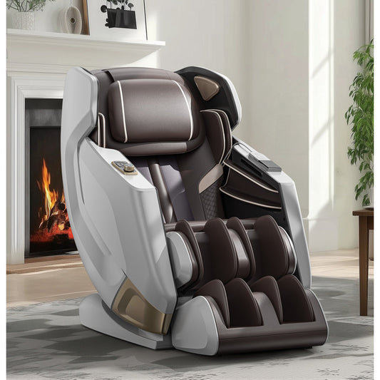 Full Body 4D Massage Chair With Automatic Extended Footrest, SL-Track Zero Gravity Recliner, Full Air Bags, Heat Therapy, Yoga Stretch