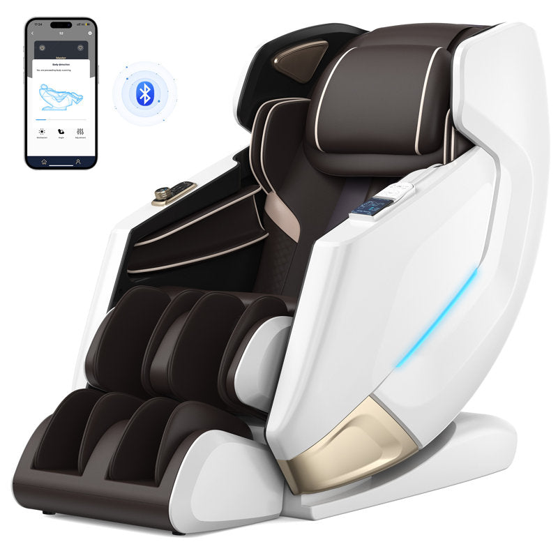 Full Body 4D Massage Chair With Automatic Extended Footrest, SL-Track Zero Gravity Recliner, Full Air Bags, Heat Therapy, Yoga Stretch
