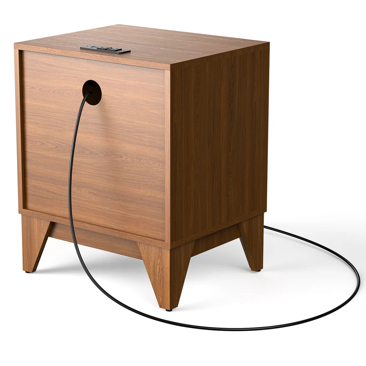 KOLIGEY 1 - Drawer Nightstand With Charging Station, Versatile Side Table With Storage