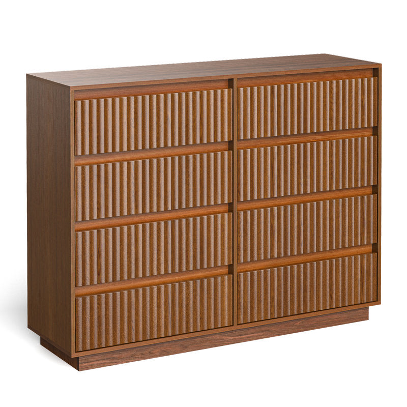 Dejesus 8-Drawer Dresser 52"W Double Dresser With Waveform Fluted Panel