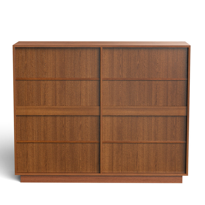 Dejesus 8-Drawer Dresser 52"W Double Dresser With Waveform Fluted Panel