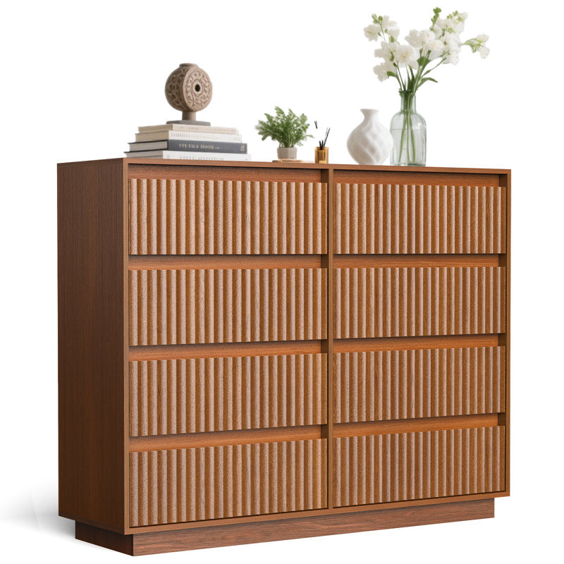 Dejesus 8-Drawer Dresser 52"W Double Dresser With Waveform Fluted Panel